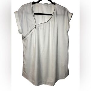 Express Off-White Zippered Blouse